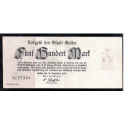ALLEMAGNE - GERMANY STADT GHOTA - 500 MARK - 30.09.1922 - TRES TRES BEAU A SUPERBE