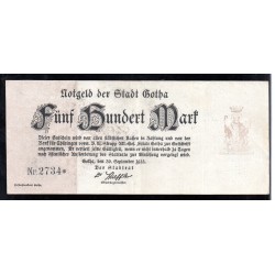 GERMANY STADT GHOTA - 500 MARK - 30.09.1922 - VF/XF