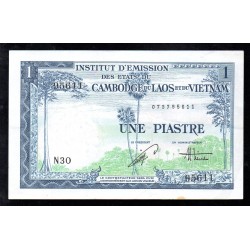 VIETNAM - INSTITUT D'EMISSION - PICK 105 - 1 PIASTRE (1 DÔNG) - NON DATÉ (1954)