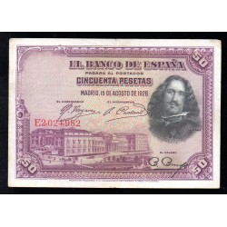 ESPAGNE- PICK 75 b - 50 PESETAS - 15/08/1928