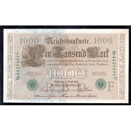 GERMANY - PICK 45 b - 1000  MARK - 21/4/1910