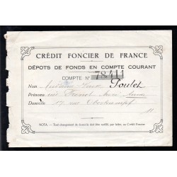 FRANCE - CRÉDIT FONCIER DE FRANCE - CHEQUE