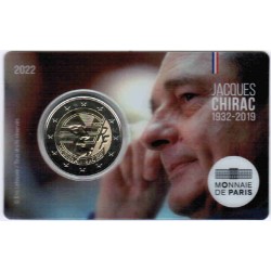 piece 2 euro 2022 jacques chirac