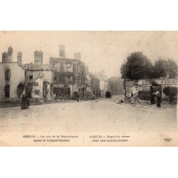 60300 - SENLIS - LA RUE DE LA RÉPUBLIQUE APRES LE BOMBARDEMENT