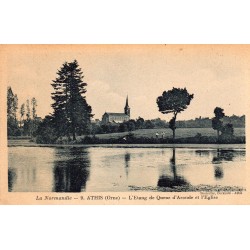 61430 - ATHIS - L'ETANG DE QUEUE D'ARONDE ET L'ÉGLISE