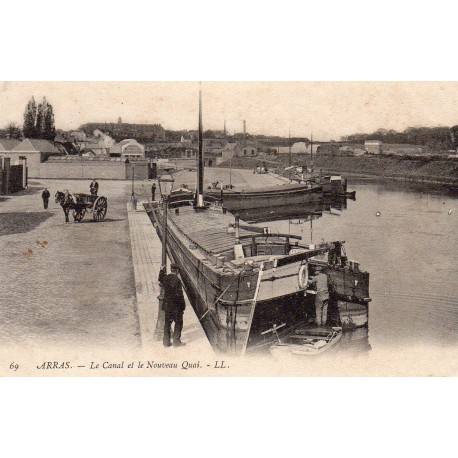 62000 - ARRAS - LE CANAL ET LE NOUVEAU QUAI - PÉNICHE