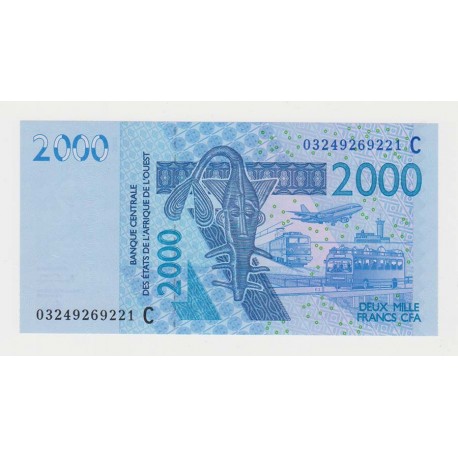 WEST AFRICAN STATES - PICK 816 Ca  - 2.000 FRANCS 2003 - B C E A O