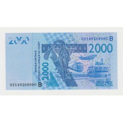 WEST AFRICAN STATES - PICK 816 Ba  - 2.000 FRANCS 2003 - B C E A O