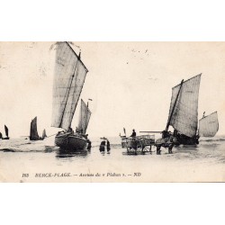 County 62600 - BERCK-PLAGE - ARRIVAL OF THE PICHON - SAILBOATS AND CART