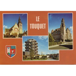 62520 - LE TOUQUET-PARIS-PLAGE - L'ÉGLISE - L'HÔTEL DE VILLE - L'ÉCOLE HÔTELIERE