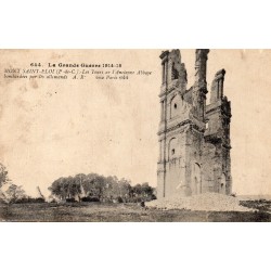 62144 - MONT-SAINT-ELOI - GUERRE 1914-1915 - LES TOURS DE L'ANCIENNE ABBAYE APRES LE BOMBARDEMENT