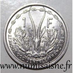 AFRIQUE OCCIDENTALE FRANCAISE - KM 3 - 1 FRANC 1955 - Oxidized
