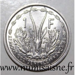 AFRIQUE OCCIDENTALE FRANCAISE - KM 3 - 1 FRANC 1955 - Oxydée