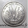 AFRIQUE OCCIDENTALE FRANCAISE - KM 3 - 1 FRANC 1955 - Oxidized