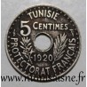 TUNESIEN - KM 245 - 5 CENTIMES 1920 - Muhammad al-Nasir - Französisches Protektorat - Medaillen-Streik