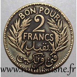 TUNESIEN - KM 248 - 2 FRANCS 1924 - AH 1343