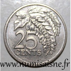 TRINITÉ ET TOBAGO - KM 32 - 25 CENTS 1993