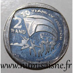 SOUTH AFRICA - KM 334 - 2 RAND 2004 - 10 years since the first multiracial elections