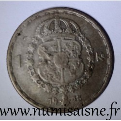 SCHWEDEN - KM 814 - 1 KRONA 1943 G - 3 Geschlossen