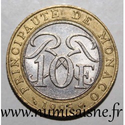 MONACO - KM 163 - 10 FRANCS 1995 - RAINIER III - Münzfehler