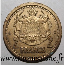 MONACO - KM 121a - 2 FRANCS 1945 - NON DATÉ - LOUIS II