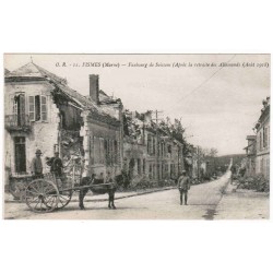 51170 - FISME - FAUBOURG DE SOISSONS APRES LA RETRAITE DES ALLEMNADS (AOÛT 1918)