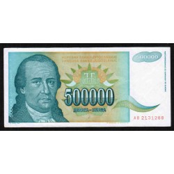 Jugoslawien - PICK 131 - 500.000 DINARA - 1993