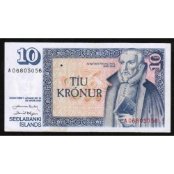 ICELAND - PICK 48 a - 10 KRONUR - L.1961 (1981) - SIGNATURE 37