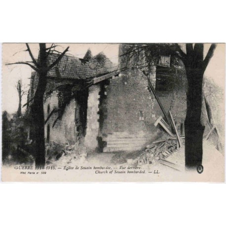 51600 - SOUAIN - GUERRE 1914-1915 - ÉGLISE BOMBARDÉE