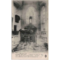 51 - GUERRE 1914-1915 - L'ÉGLISE DE MONTCEAUX APRES LE BOMBARDEMENT