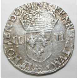 1574 - 1589 - HENRI III - UN QUART D'ECU - 1582 - 9 RENNES - TTB