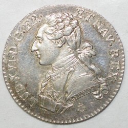 FRANCE - Gad 354 - 1/5 ECU WITH DRESSED BUST - 1788 H - La Rochelle - LOUIS XVI