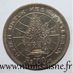 INDONESIE - KM 42 - 100 RUPIAH 1978 - FORETS - MAISONS TRADITIONNELLES