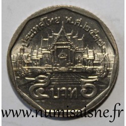 THAILAND - Y 219 - 5 BAHT 1994 - BE 2537  - Der Tempel von Wat Benchamabophit