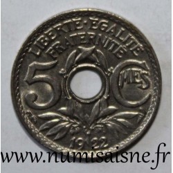 FRANKREICH - KM 875 - 5 CENTIMES 1922 - TYP LINDAUER