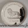 CONGO - KM 172 - 10 FRANCS 2005 - PAPE BENOIT XVI À COLOGNE - Billes d'argent manquantes sur la croix