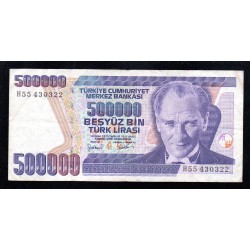 TURQUIE - PICK 212 - 500 000 LIRA - L 1970 (1998) - PREFIXE H