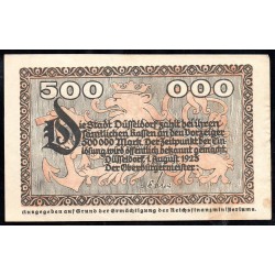 ALLEMAGNE - NOTGELD - DÜSSELDORF Stadt - 500.00 MARK - 01/08/1923 - SÉRIE 7