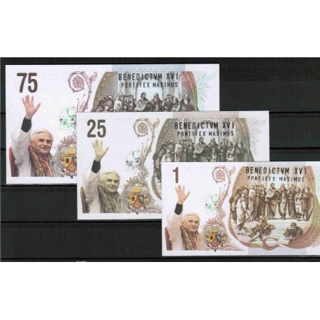 VATICAN - LOT DE 3 BILLETS PROTOTYPES - JEAN PAUL II