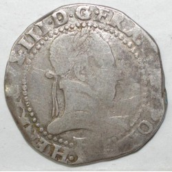 Dup 1130 - HENRI III - FRANC AU COL PLAT 1586 B - TB