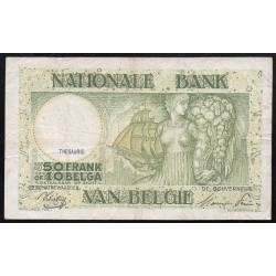 BELGIUM - PICK 106 - 50 FRANCS / 10 BELGAS - 12/01/1945