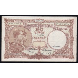 BELGIQUE - PICK 111 - 20 FRANCS - 30/05/1947