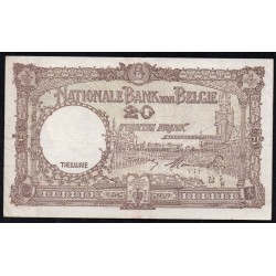 BELGIQUE - PICK 111 - 20 FRANCS - 30/05/1947