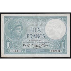 FRANKREICH - PICK 84 - 10 FRANCS MINERVE - 26/12/1940