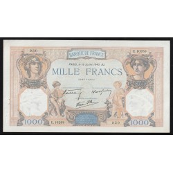 FRANKREICH - PICK 90 -1000 FRANCS CERES ET MERCURE - 18/07/1940