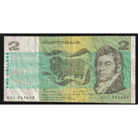 AUSTRALIA - PICK 43 d - 2 DOLLARS (1985)