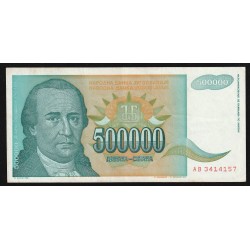 Jugoslawien - PICK 131 - 500.000 DINARA - 1993