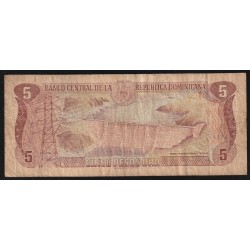 DOMINIKANISCHE REPUBLIK - PICK 131 - 5 PESOS ORO - 1990