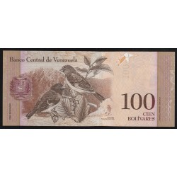 VENEZUELA - PICK 93 i - 100 BOLIVARES - 23/06/2015 - BIRDS