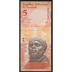 VENEZUELA - PICK 89 b - 5 BOLIVARES - 24/05/2007 - ARMADILLOS GEANTS